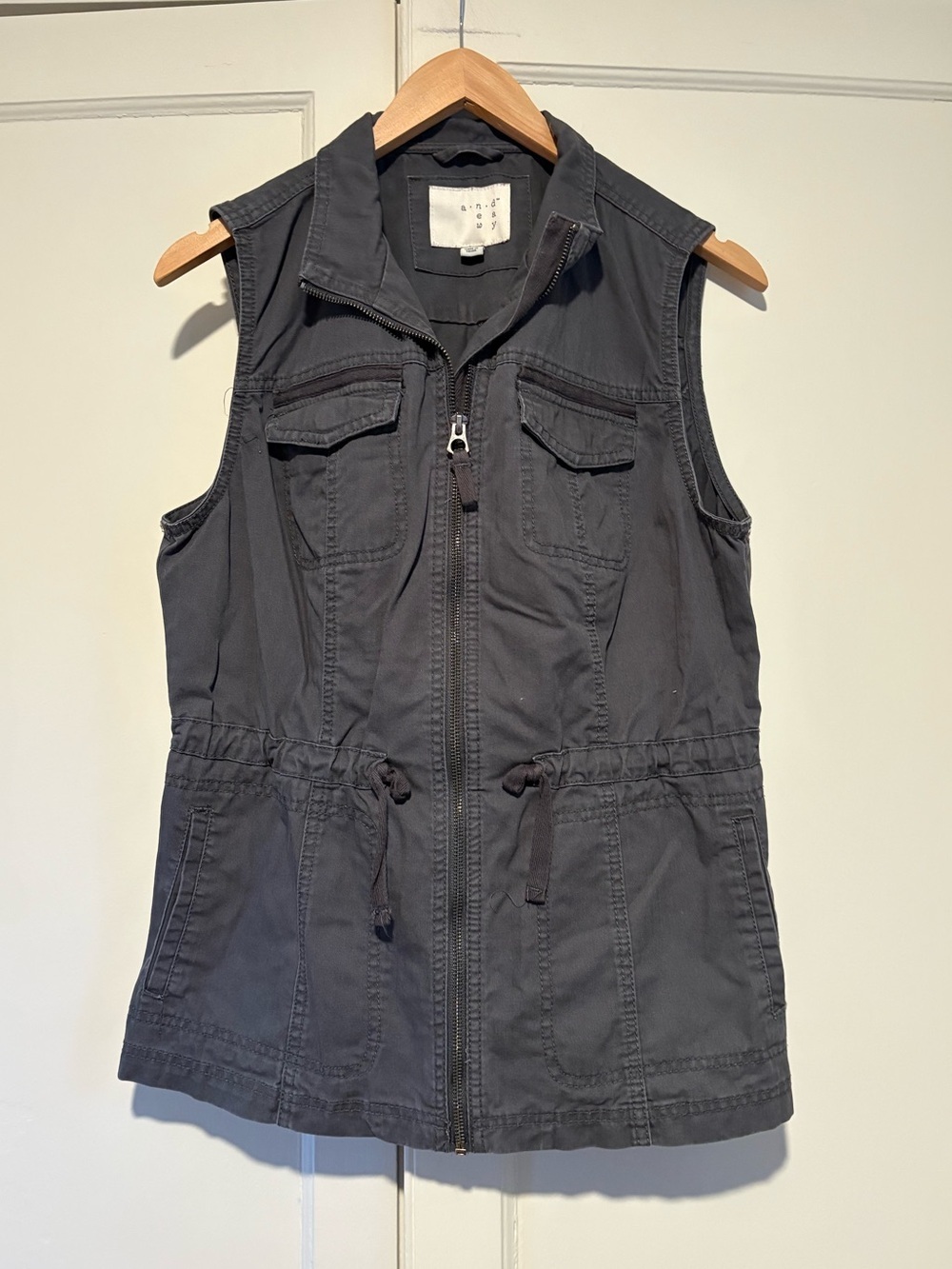 A New Day Grey Cotton Utility Vest